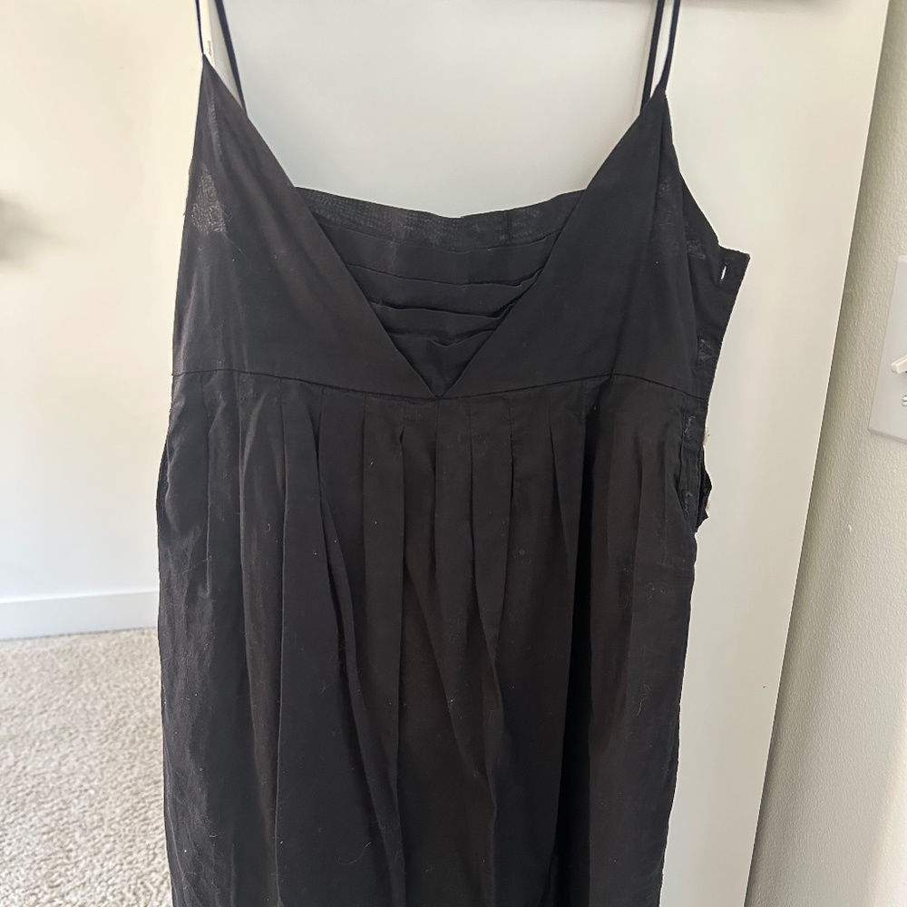 Empire waist poplin midi dress
